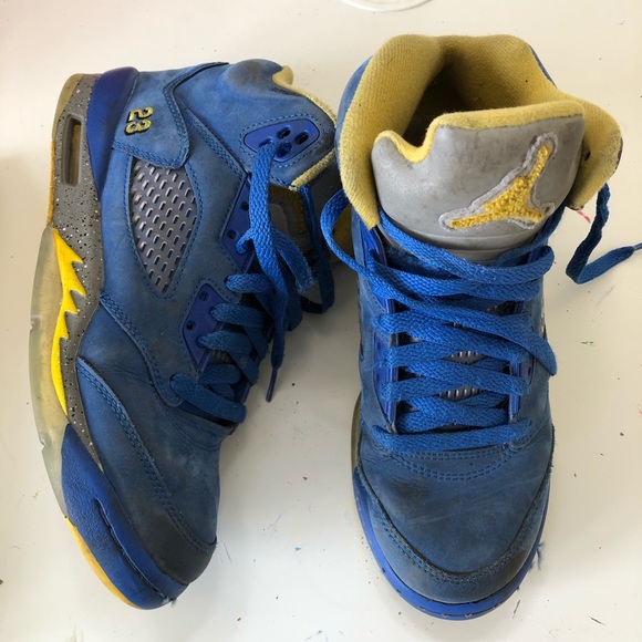 jordan 5 laney blue yellow